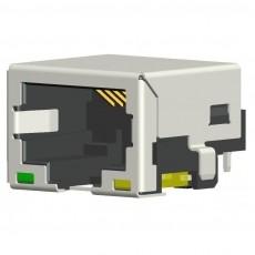 China RJ45 Modular Jack,Shielded, THT,Reflow Soldering, LED factory