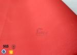 Acrylic Coated Fiberglass Fire Blanket Materials Red 0.45mm Welding Protection