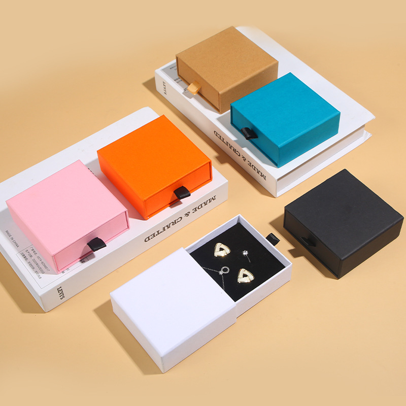 Custom Drawer Paper Material Jewelry Gift Packaging Boxes for Customized Presentation