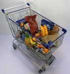 180L High Capacity Q195 Steel Metal Shopping Trolley Asian Type