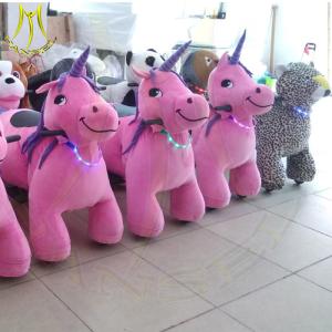 China Hansel shopping mall indoor rides plush electric animal scooters factory