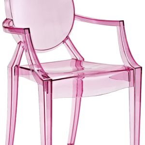 Pink Acrylic Ghost Chiavari Chair Stackable Modern Hotel Furniture