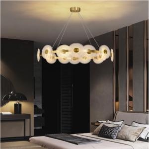 China Copper Acrylic Hardware Residential Modern Pendant Light G9 Lamp Source factory