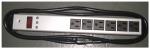 Slim 6 Outlet Metal Power Strip Bar For Computers / Audio And Video Equipment