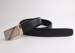 China Rose Gold Buckle Mens Automatic Buckle Belt With Split Leather Strap factory