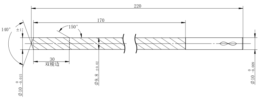 CNC Carbide Deep Hole Drill Wear Resistance For Precision Parts Drilling
