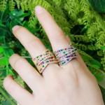 Zirconia Classic CZ Zircon Ring Tennis High Quality Ring CZ Gold Ring Wedding