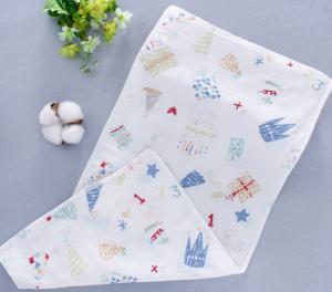 China 60S Double Cotton Gauze Fabric Anti Uv 110GSM Infants Handkerchief factory