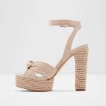 Chunky Heel Buckle Ankle Strap Platform Sandals Hemp Rope Bottom