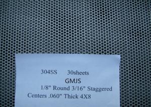 China 0.125'' Round Hole Perforated Metal Sheet Anti - Corrossion For Decoration factory