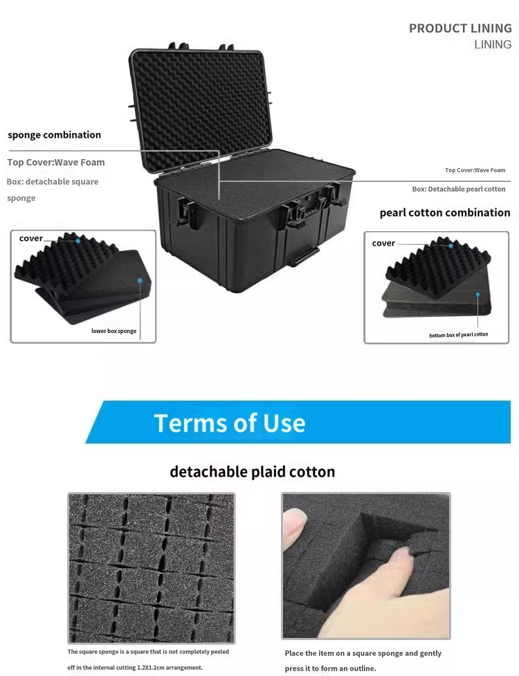 Photographic Equipment Custom Tool Box Shockproof Hard Plastic Travel Case
