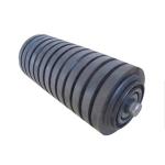 190mm Length Rubber Belt Conveyor Roller With Deep Grove Ball Bearing