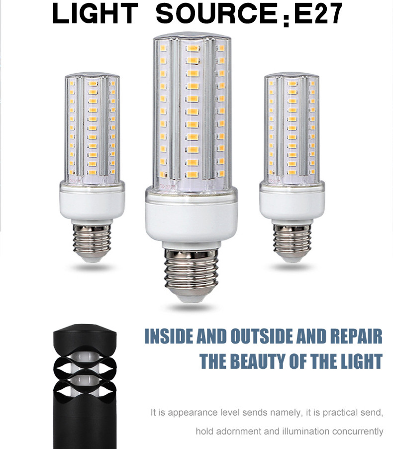 LED Lawn lamp Aluminum+Acrylic 130*130*600MM E27