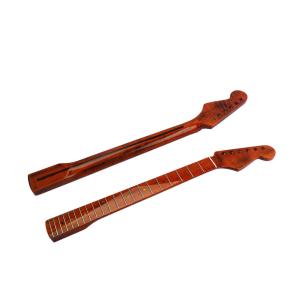 China Brown High Gloss ST Electric Guitar Neck Tiger Flame Maple Fingerboard factory