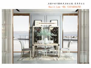 China American style Dining room furniture factory sale for Villa house interior designer Custom the table and wine Cabinets factory