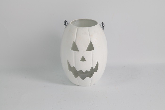 Halloween Pumpkin Light Shape Electric Lantern Orange White Ghost Face