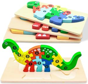 China Unisex Toddlers' 4 Pack Wooden Animal Puzzles Boys Girls' Montessori Educational Toys factory