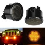 Waterproof Firebug Amber LED Turn Signal Light Smoke Lens Front Grill headlight