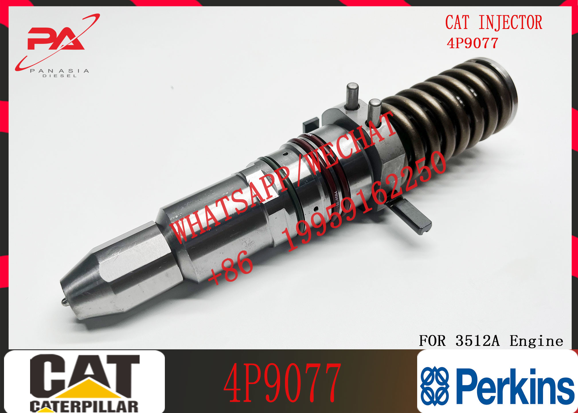 Common Rail Injector for Caterpillar 3512A Engine Injector 4P9077 4P9075 7C-0345 7C-4175 OR-3051 7E-9983 9Y-4544