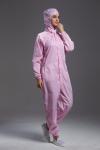 Food Processing Garment Resuable yellow hooded coverall pink durable in food