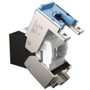 China UTP CAT6A Keystone Jack Toolless RJ45 Socket 50u Inch Gold Plated factory
