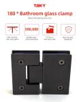 Stainless Steel Shower Door Hinges Suitable for 800-1200MM Door Width 5-6MM