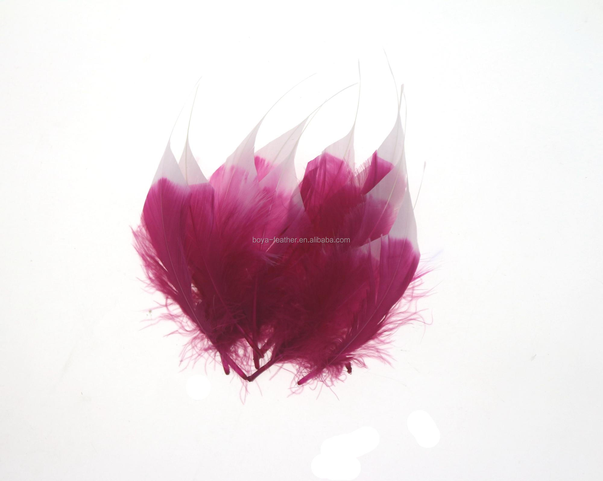 Handmade Two Tone Stripped Goose Carnival Feathers For Personalized Crafts