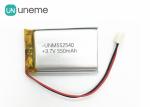 Prismatic Silver Lithium Polymer Battery GPS Tracker 550mAh 3.7V 552540