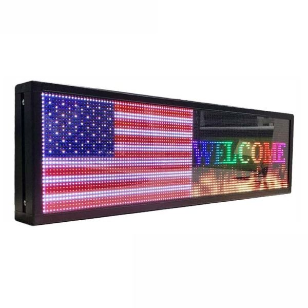 China P5 Programmable Scrolling LED Window Display Signs 40*8 Inch factory