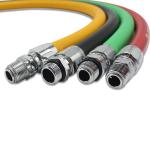Flexible 20 Bar PVC Blend Rubber Fuel Bowser Hose For Gas Stations