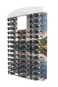 China 3 Row Wall Mounted Sunglass Rack , 36pc Optical Frames Display Stands Quick Ship factory