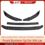 Bright Black Carbon Fiber Front Lip , Volkswagen CC Car Front Splitter