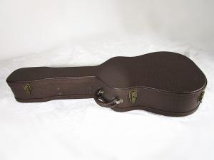 China Wholesale PVC Leather Exterior Electrical Guitar round shape Wood Case/guitar case hardware factory