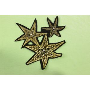 Hexagonal 3D Embroidery Patches , Multiusage Custom Made Embroidered Patches