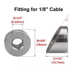 Stainless Steel Beveled Washers for Deck Cable Railing Construction and