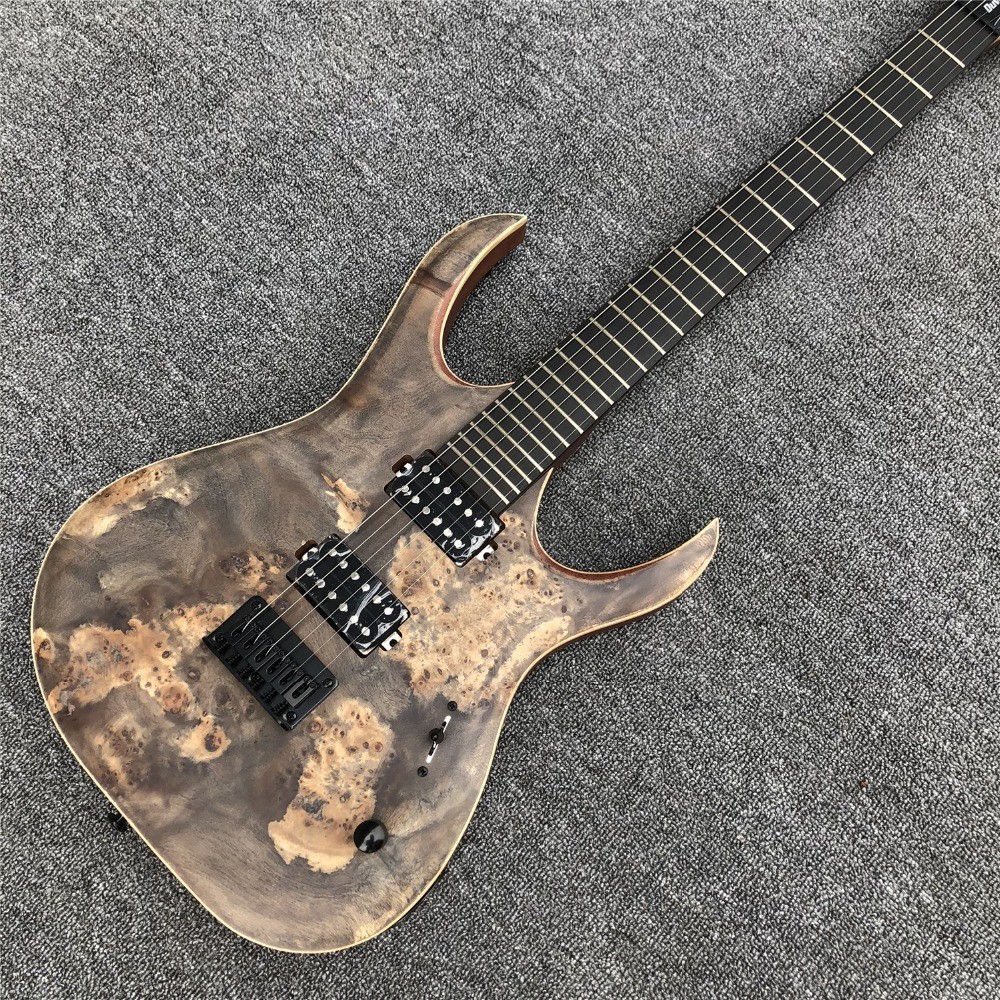Maple top Mayones 6 Strings Electric Guitar,New Ebony Fretboard Neck through body Custom WO logo Mayone Guitar
