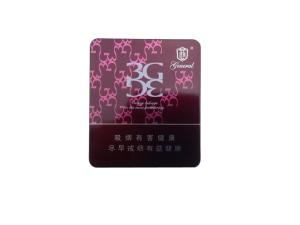 China Metal 0.23mm Cigar Tin Box With Two Pieces Black Base Printed factory