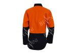 Spring / Summer Womens Workwear Shirts , Ladies Cotton Work Shirts Long Sleeve
