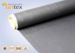 Neoprene Rubber Black Coated Fiberglass Fabric 0.45 mm Thickness