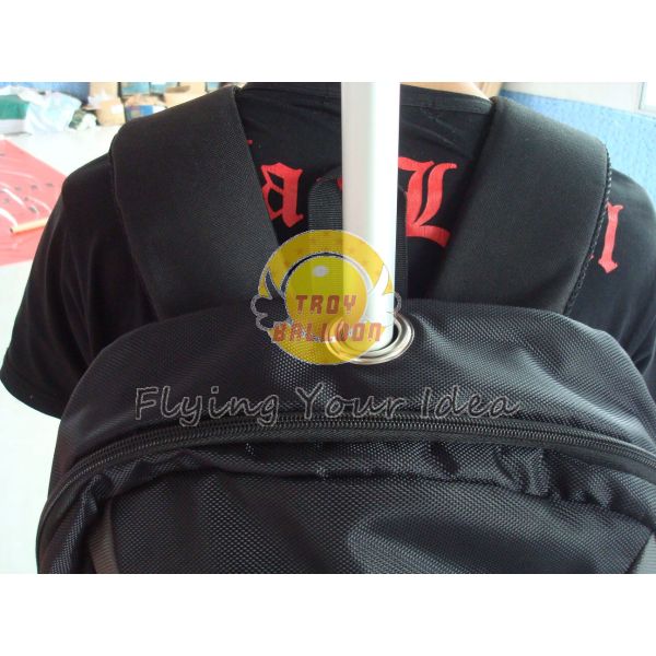 China Fireproof Advertising Inflatable Backpack Balloon with Good Elastic for anniversary event factory