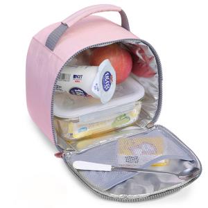China Portable Round Pink Freezable Lunch Bags For Women factory