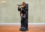 110cm Height Antique Polyresin Statue Figurine Resin Butler 3 Wine Holder