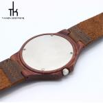 Wood Dial Japan Quartz Minimalist Leather Watch Moon Phase Heart Rate Monitor