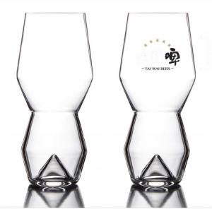 China Unique Peak Bottom Ipa Glass Handmade Crystal Craft Beer Glasses factory