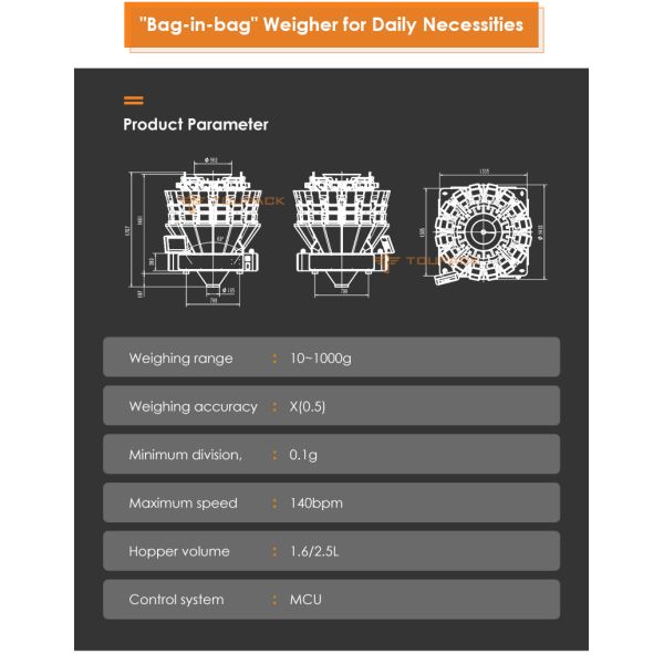 Automatic Household Products Packaging Machine for Multihead Weigher