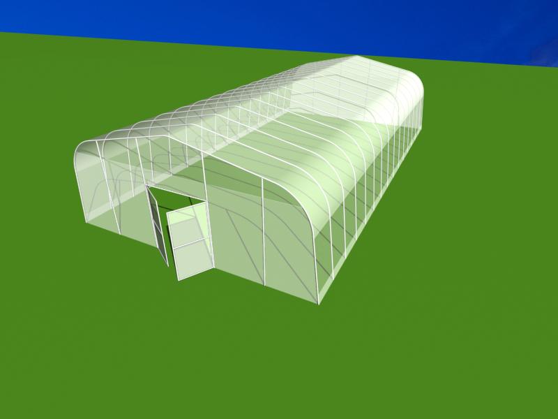 3.3m Height Metal Frame Greenhouse 300sqm Customization For Strawberry
