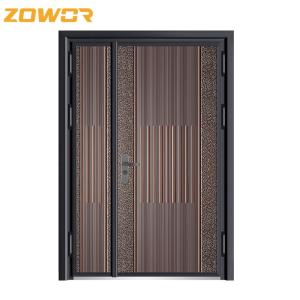 China Modern Front Swing exterior double entry doors Houses Aluminium Residential Doors factory