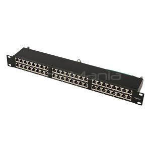 China 48-Port Cat6A Shielded Patch Panel 1U 19&quot; Metal Housing Cat5e,Cat6,Cat6A Compatible factory