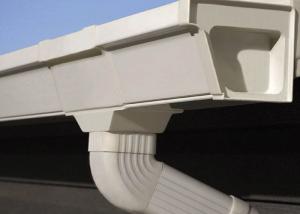 China Vinyl Rain Gutters Plastic PVC Rain Gutters Pipes OEM For Roof factory