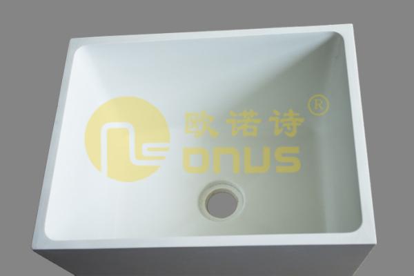 Monolithic Epoxy Resin Undermount Sink For Laboratory Island Bench For Hospital
